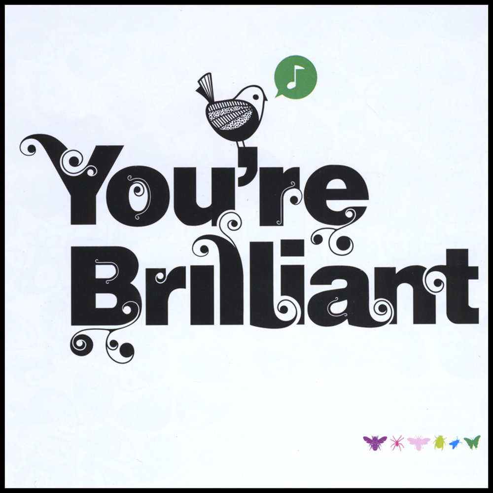 You re brilliant. Typography PNG. Контурная типографика PNG.