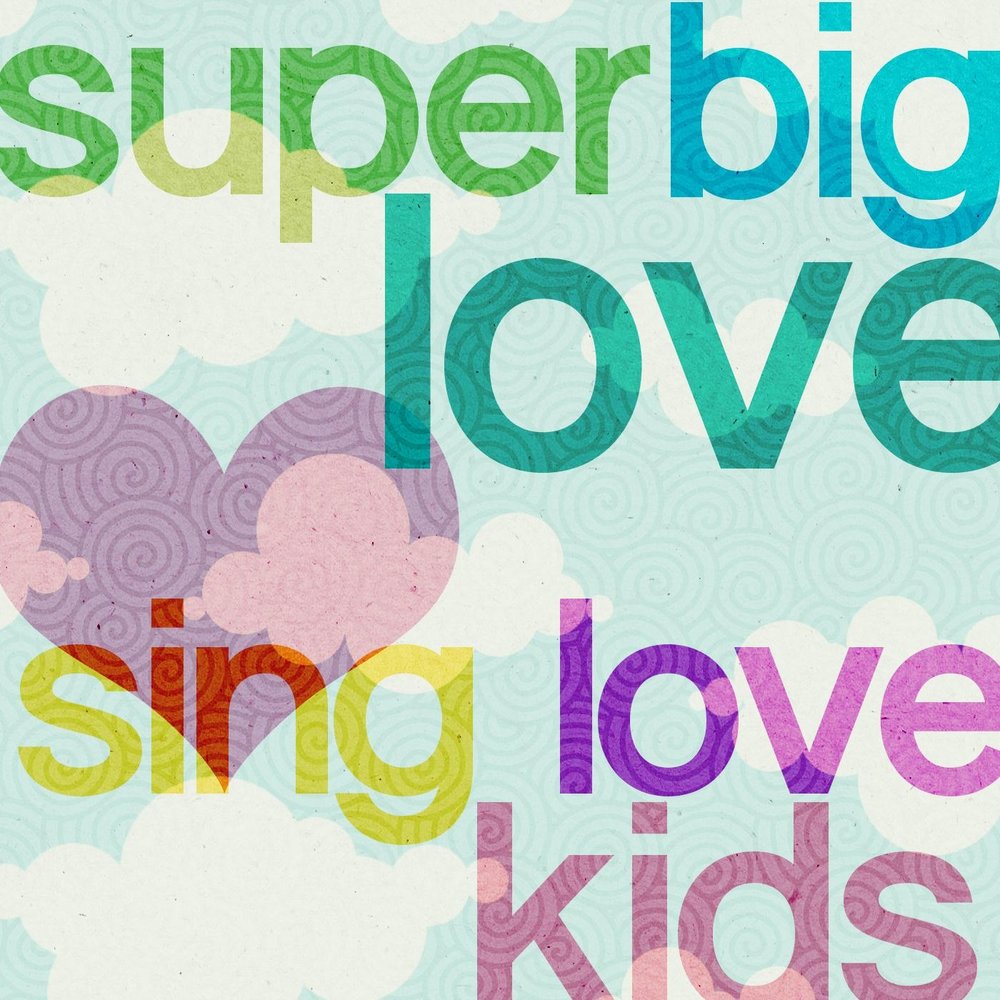 Love is kids. Sing Love. Sing in Love. Big Love. Kid with Love sign.