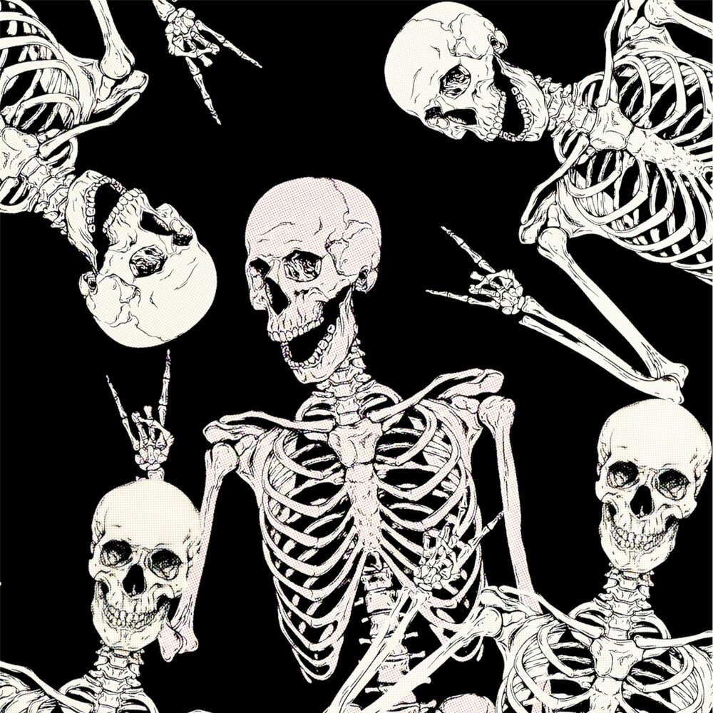 Страдающий скелет. Скелет. Скелет-музыкант.