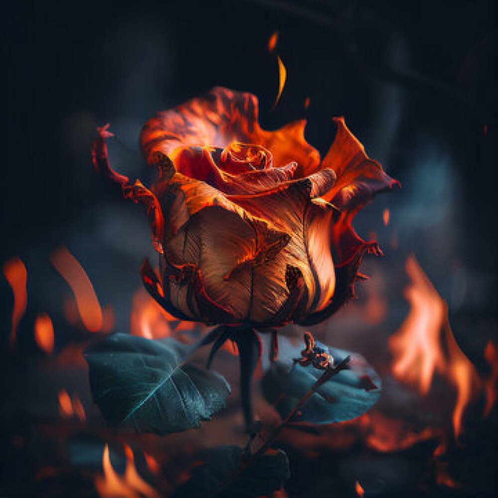 Burning rose