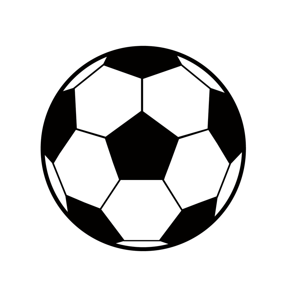 Футбольный мяч рисунок на белом фоне