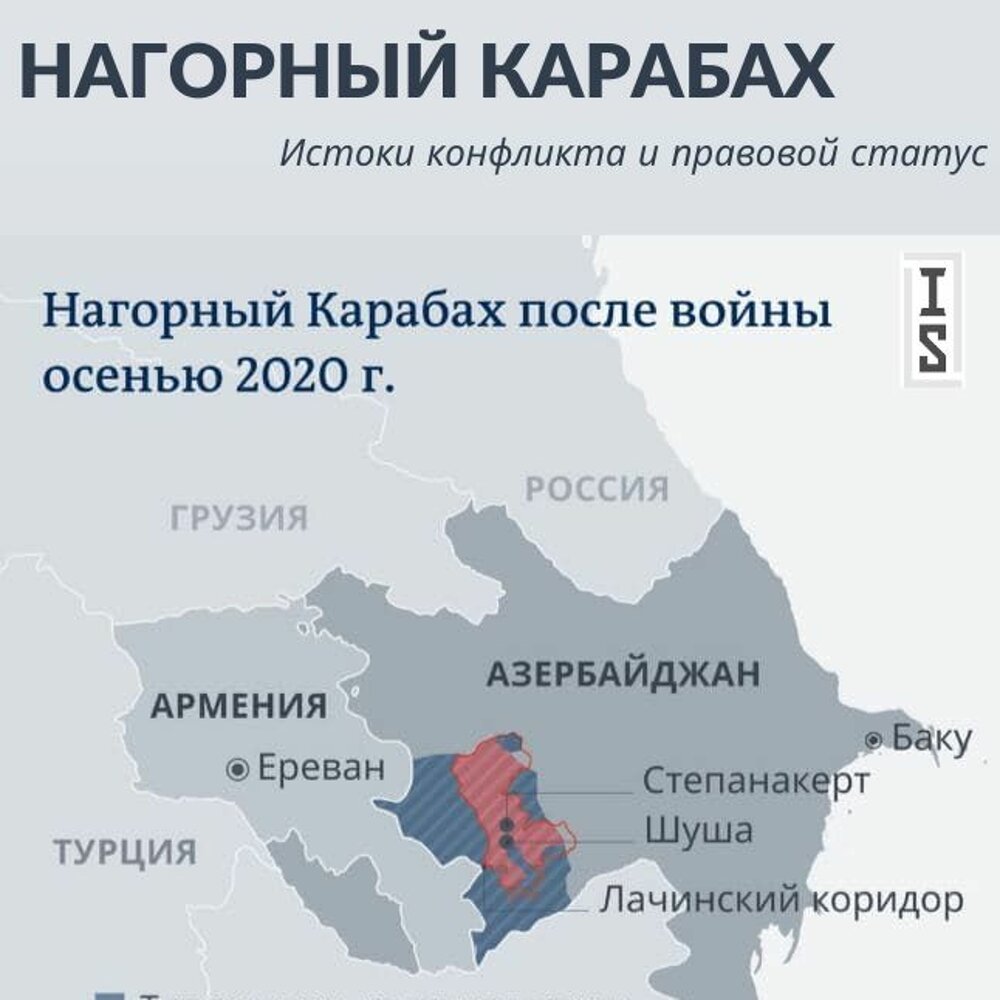 Карта конфликт в нагорном карабахе