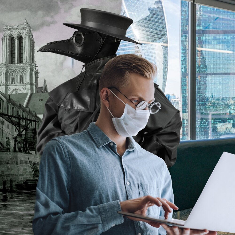 искусство в масках пандемии. пандемия изменила. китай маски коронавирус. общение масок. люди в масках в офисе.