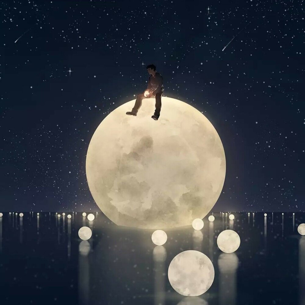 Песни на моей луне я всегда. Луна и звезды. На моей Луне. Луна я одна. Человек на Луне арт.