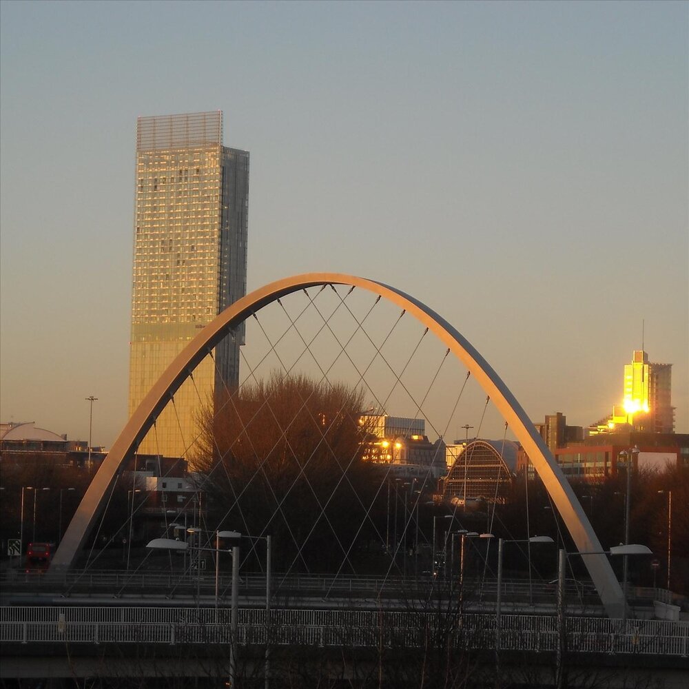 Bro said. Hulme Arch Bridge. Parabolic Arch.