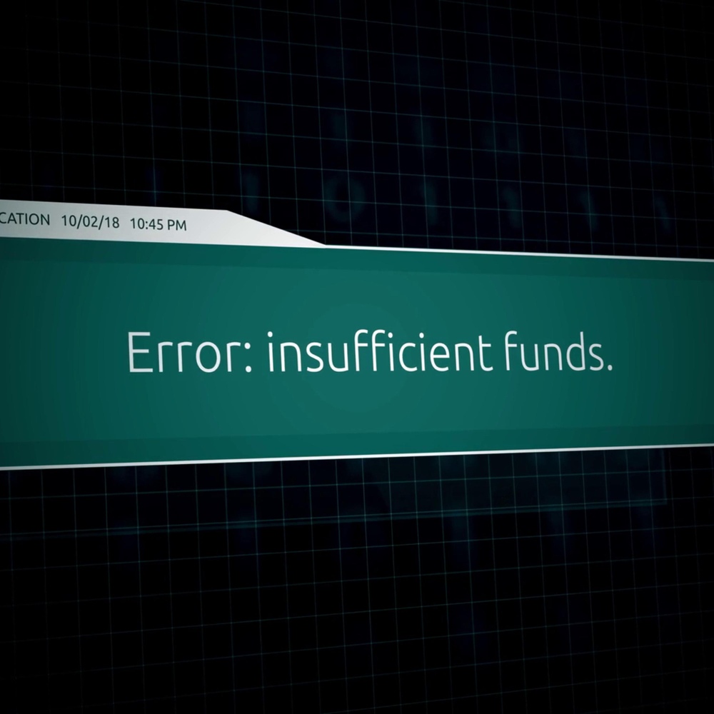 Ошибка insufficient funds. Ошибка insufficient funds