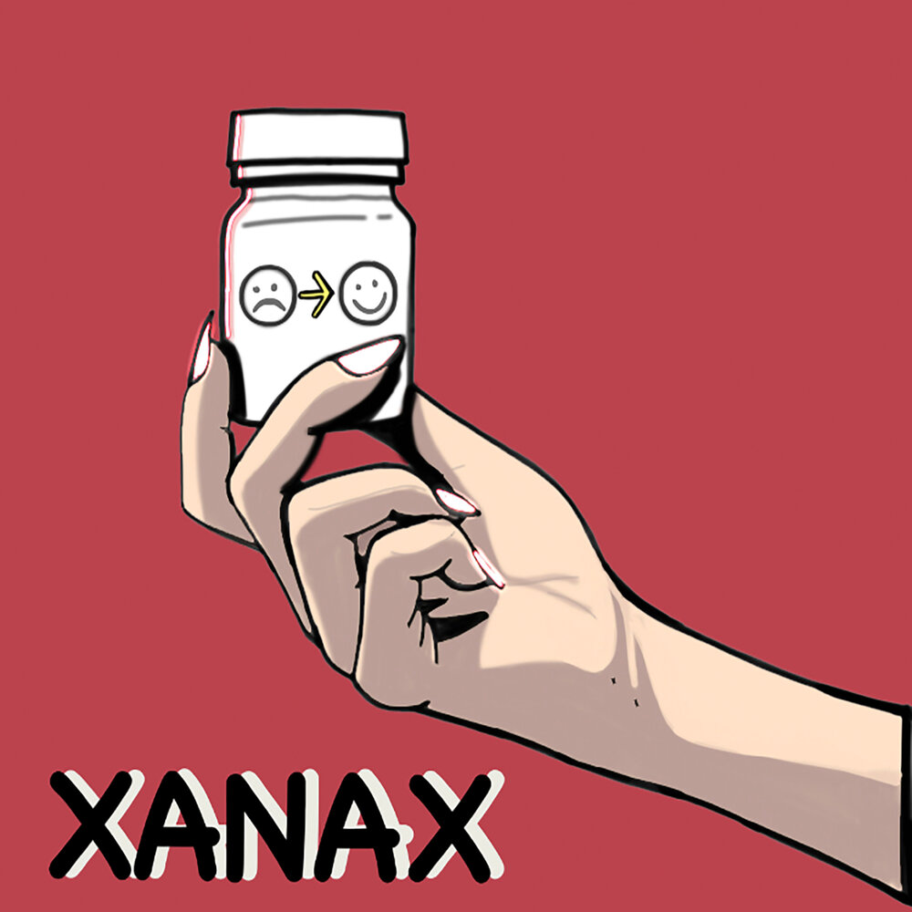 Тату эскиз xanax