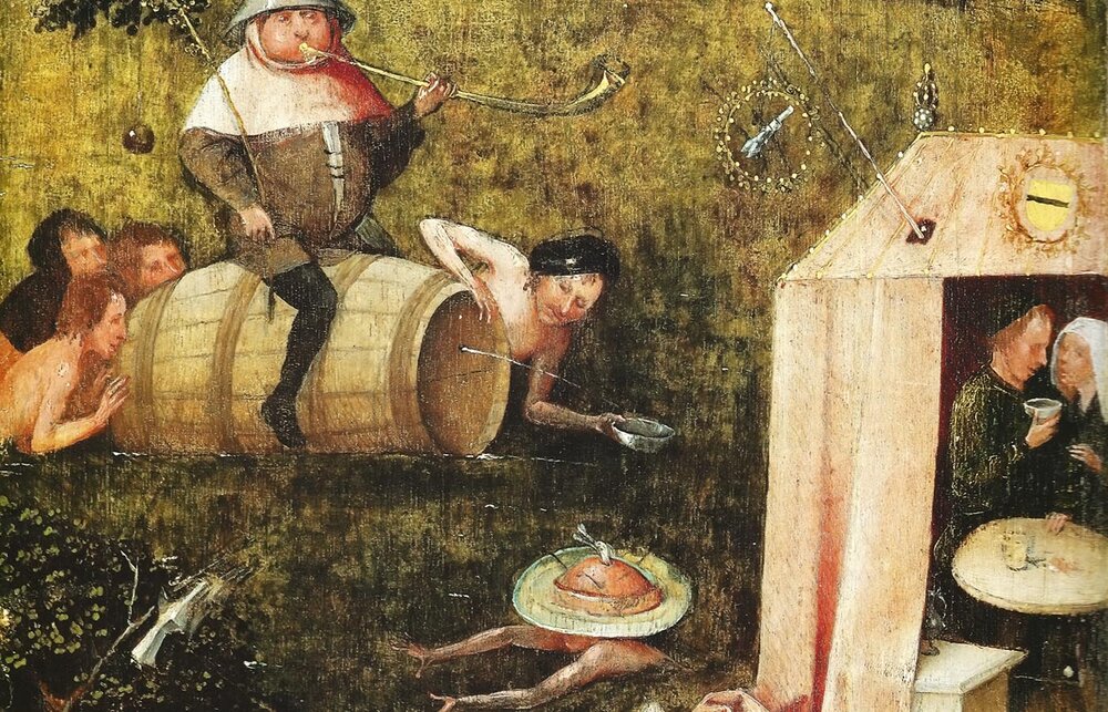 иероним босх корабль дураков 1495 1500. иероним босх обжорство. иероним босх чревоугодие. босх сад земных наслаждений ад. иеронима босха чревоугодие.